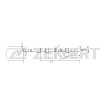 Шланг тормозной передний правый Mitsubishi Lancer VIII 08- Outlander II III 06- ASX 10- Peugeot