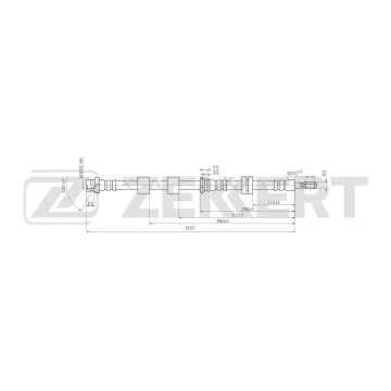 Шланг тормозной передний правый Mitsubishi Lancer VIII 08- Outlander II III 06- ASX 10- Peugeot