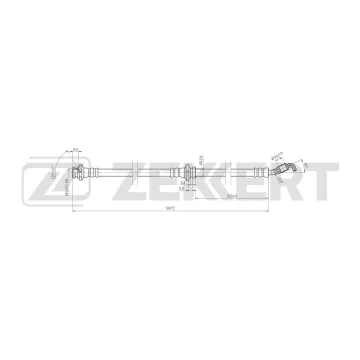 Шланг тормозной передний правый Nissan Note (E11 NE11) 05- Micra (K12) 02-