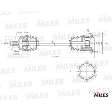 Привод в сборе AUDI A4/VW PASSAT 1.8T-2.3 95-05 прав. (ABS)