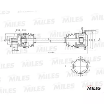 Привод в сборе AUDI A4/VW PASSAT 1.8T-2.3 95-05 прав. (ABS)