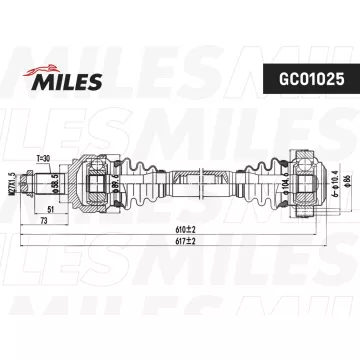 Привод в сборе BMW E90/E81/E87 2.5-3.0 05- лев.