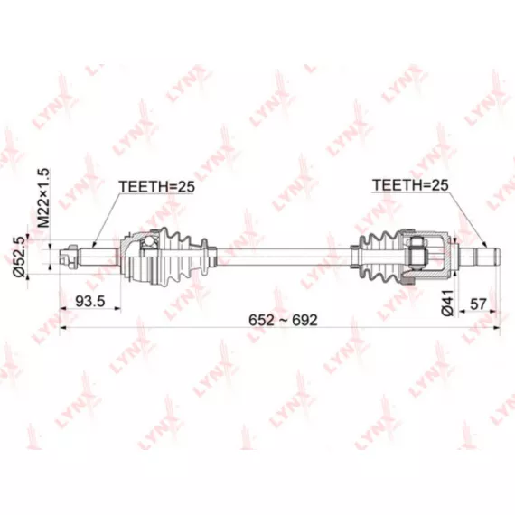 Привод в сборе L KIA Rio III 1.4-1.6 11> HYUNDAI Solaris 1.4-1.6 10>