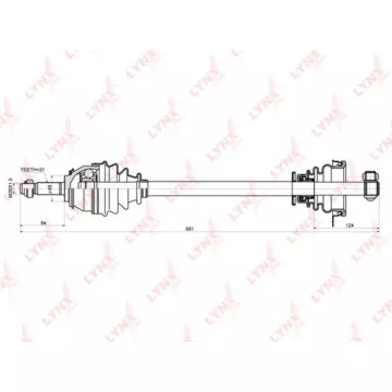 Привод в сборе L RENAULT Logan 04> / Sandero 1.4/1.6 08>
