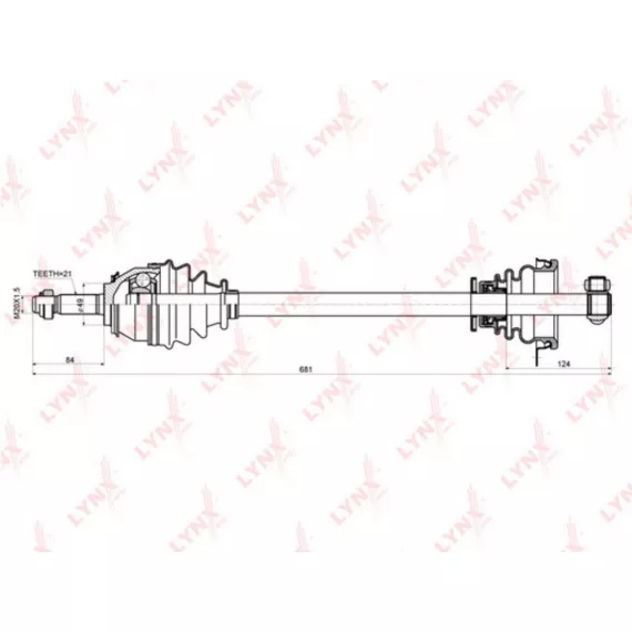 Привод в сборе L RENAULT Logan 04> / Sandero 1.4/1.6 08>