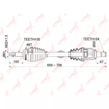 Привод в сборе L TOYOTA Camry(V50) 3.5 11> LEXUS ES350 15>