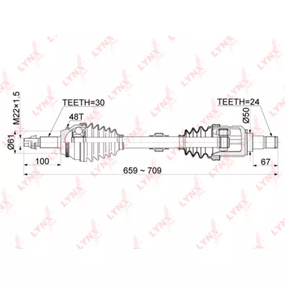 Привод в сборе L TOYOTA Camry(V50) 3.5 11> LEXUS ES350 15>