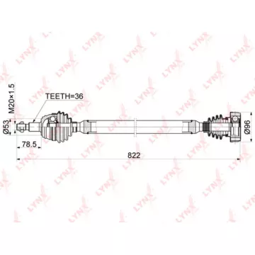 Привод в сборе R AUDI A6 MT 96-03 SKODA Octavia(1U/1Z) 1.4-1.9D MT 96-10 VW Golf IV 1.4-1.9D MT 97