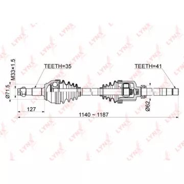 Привод в сборе R CITROEN Jumper 2.2D-3.0D 06> FIAT Ducato 2.2D-3.0D 06> PEUGEOT Boxer 2.2D-3.0D 06