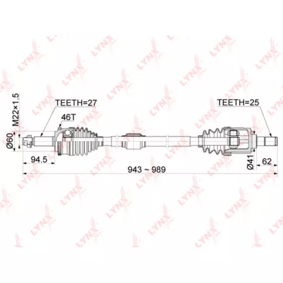 Привод в сборе R KIA Cerato(TD) 1.6 09>