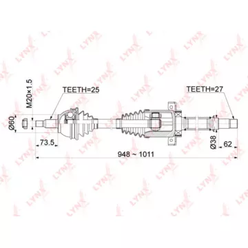 Привод в сборе R MERCEDES-BENZ A150-200(W169) CVT 04-12 / B150-200(W245) CVT 05-11