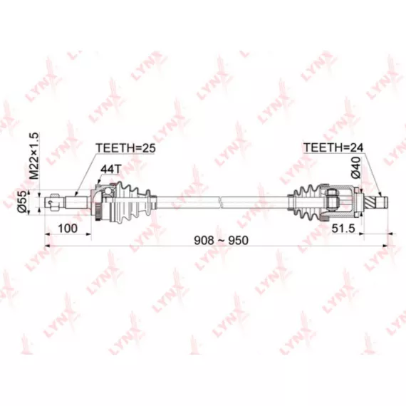 Привод в сборе R NISSAN Almera(N16) 1.5 02-06