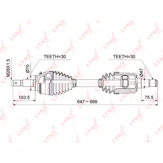 Привод в сборе TOYOTA Land Cruiser Prado(120) 3.0D-4.0 02-09 LEXUS GX470 01-09