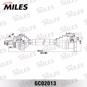 Привод в сборе передние правый ( пассажирский ) в сборе AUDI A4/VW PASSAT 1.9TD-2.8 97-00 +ABS)