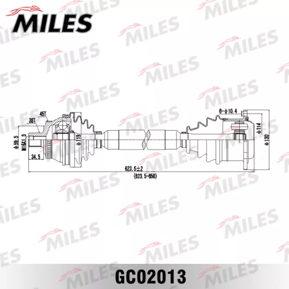 Привод в сборе передние правый ( пассажирский ) в сборе AUDI A4/VW PASSAT 1.9TD-2.8 97-00 +ABS)