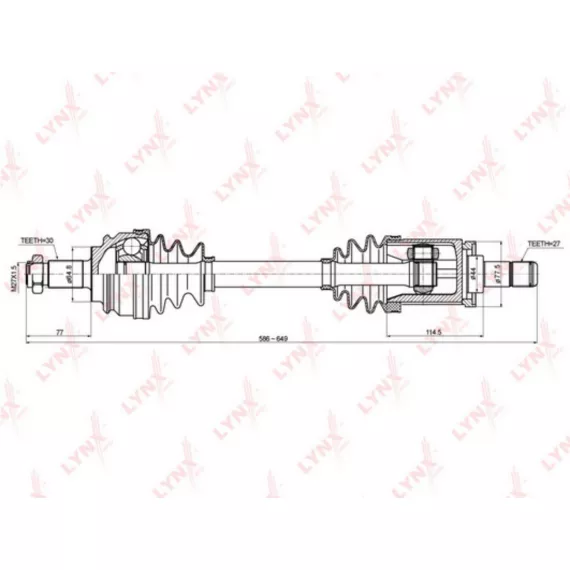 Привод в сборе передний L BMW X5 (E53) 3.0-4.4 00-06