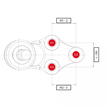 Опора шаровая левая VOLKSWAGEN Polo 2001 - 2016 / E-Up / Up 2011 - / SKODA Fabia 2006 - / Scout / Ra
