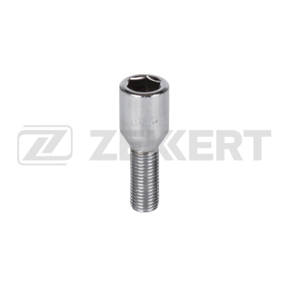 Болт колесный конус M12 x 1 5 длина резьбы 28 внутренний шестигранник Хром