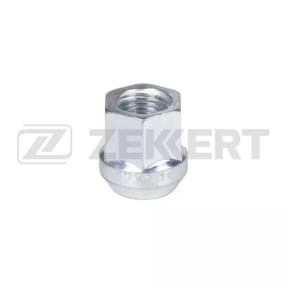Гайка колесная конус M12 x 1 25 L=21 ключ 17 Цинк