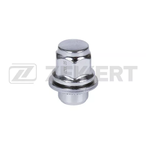 Гайка колесная с шайбой M12 x 1 25 L=37 ключ 21 Хром