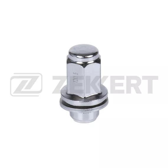 Гайка колесная с шайбой M12 x 1 5 L=47 ключ 21 Хром