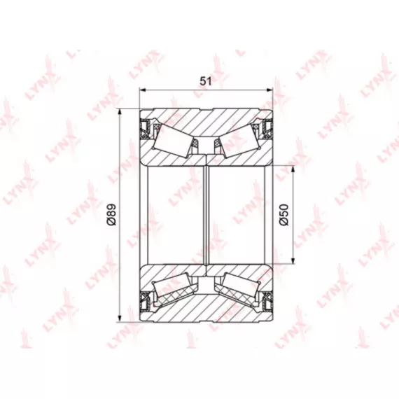 Подшипник ступицы задний (51x50x89) FIAT Doblo 1.3D-1.6D 10> OPEL Combo 1.6D-2.0D 12>