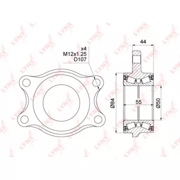 Подшипник ступицы задний INFINITI FX35/45(S50) 02> NISSAN Elgrand(E51) 2.5-3.5 02-10