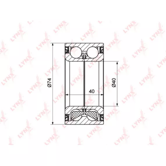 Подшипник ступицы передний (40x40x74) VW Golf IV 01> AUDI S3 99-03 / TT 98-06