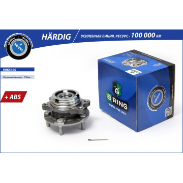 Ступица с подшип. в сборе NISSAN Murano I (02-) (перед.) [d=136 с ABS] (HBK5966) B-RING H?RDIG
