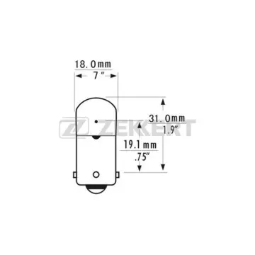 Лампа R10W (G18) 12V 10W BA15s (в упак. 10 шт.)