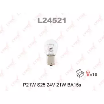 Лампа накаливания P21W S25 24V 21W BA15S(в упак. 10 шт.)