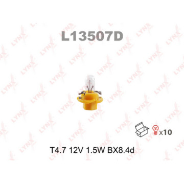 Лампа накаливания T4.7 12V 1.5W BX8.4d(в упак. 10 шт.)
