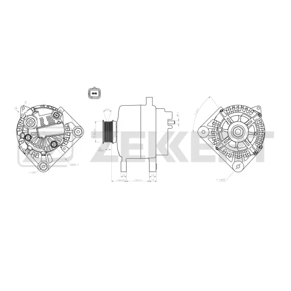 Генератор Lada Largus (FS0_ FSA_ KS0_ KSA_) Renault Logan 07- Duster 12- Megane II 02- Dacia D
