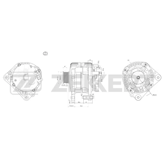 Генератор VW Polo III-V 02- Passat VI 05- Audi A3 II 03- Skoda Octavia (1Z3 1Z5) 04- Rapid (NH3