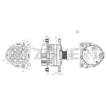 Генератор VW Polo IV-V 01- Skoda Rapid (NH1/3 NK3/6) 12- Seat Ibiza III-IV 02-