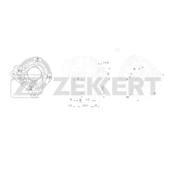 Генератор VW Polo IV-V 06- Audi A3 II 07- Skoda Octavia (1Z3 1Z5) 08-