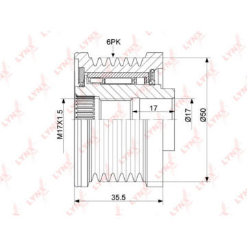 Муфта свободного хода генератора NISSAN Juke 1.6 10> / Qashqai(J10) 2.0 07-13 / Teana(L33) 2.0 14> /