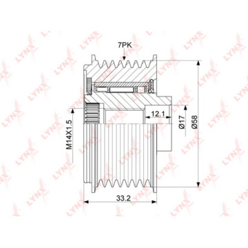 Муфта свободного хода генератора TOYOTA Auris(E150/E180) 2.0D-2.2D 07> / Avensis(T25/T27) 2.0D-2.2D