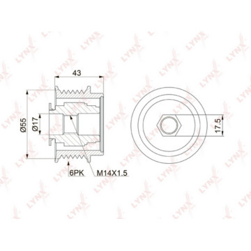 Муфта свободного хода генератора TOYOTA Avensis(T27) 1.6-2.0 09> / Auris(E150/E180) 1.6-1.8 07> / Co
