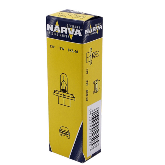 Лампа BAX 12V 2W BX8 4d light green NVA