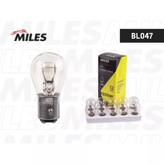 Лампа P21/5W 12V 21/5W BAY15d