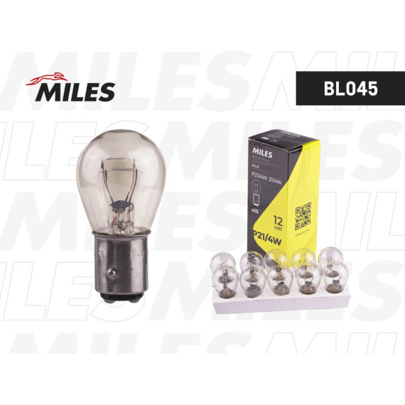 Лампа P21/4W 12V 21/4W BAZ15d