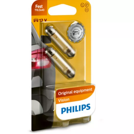 Лампа Philips 12V 10W SV8.5 T10 5x42
