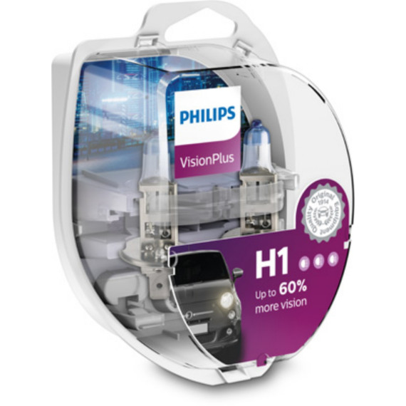 Лампа Philips H1 12V 55W P14.5S VISIONPLUS