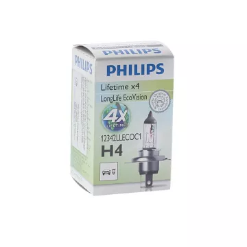 Лампа Philips H4 12V 60/55W P43T-38 LLECO
