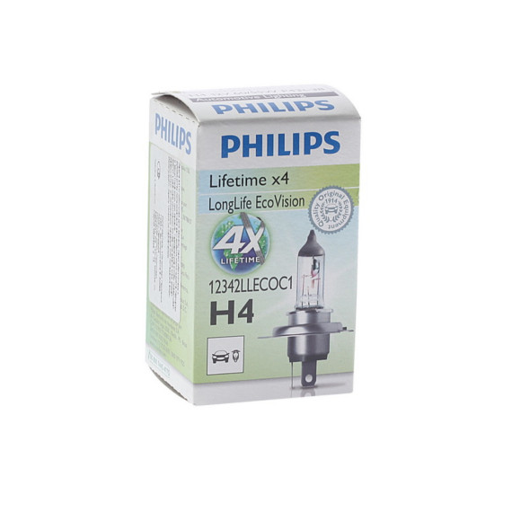 Лампа Philips H4 12V 60/55W P43T-38 LLECO