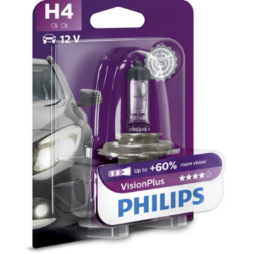Лампа Philips H4 12V 60/55W P43t VISIONPLUS