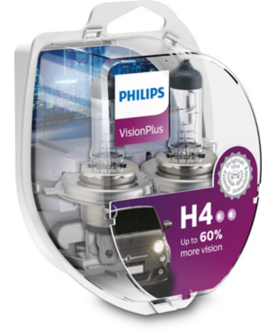 Лампа Philips H4 12V 60/55W P43t VISIONPLUS