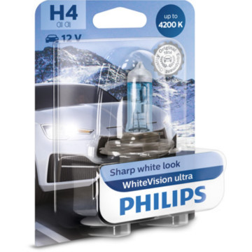 Лампа Philips H4 12V 60/55W P43T White Vision Ultra