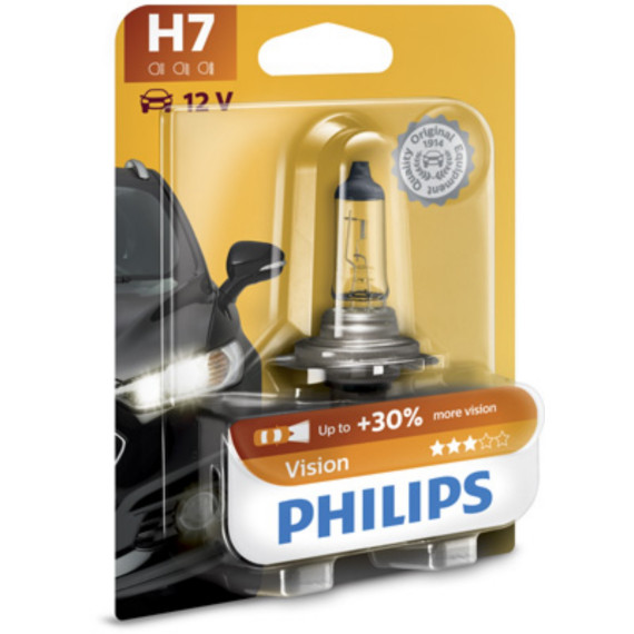 Лампа Philips H7 12V 55W PX26d Vision +30%